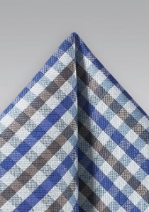 Vichy-Karo sjaal koningsblauw medium grijs