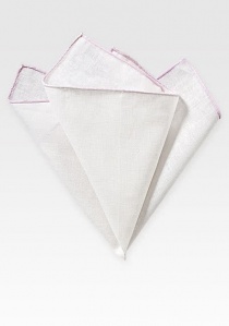 Cavalier doek naturel wit linnen roze randje