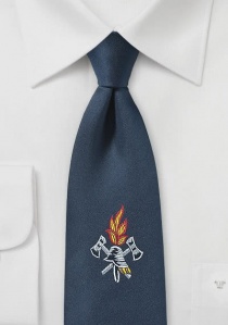 Brandweer-stropdas marineblauw