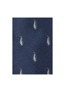Herenstropdas pinguines nachtblauw