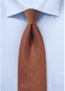 Krawatte orangerot Punkt-Pattern