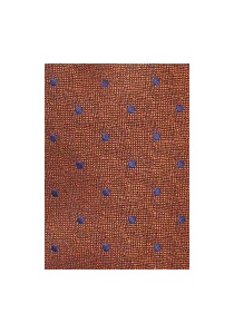 Krawatte orangerot Punkt-Pattern