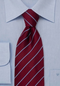 Elegance Clip-Krawatte bordeaux & hellblau