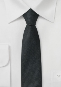 Zwarte zijden smalle stropdas