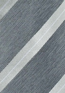 Zakelijke stropdas strepenpatroon zilvergrijs