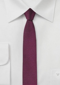 Extra slanke stropdas met structuur magenta