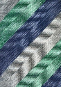 Zakelijke stropdas strepen donkerblauw donkergroen