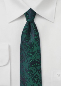 Krawatte Rankenmuster dunkelgrün