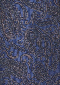 Stijlvolle stropdas Paisley ultramarijnblauw