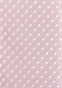 Stropdas smal gevormd roze gestippeld