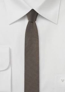 Zakelijke stropdas extra smal donkerbruin