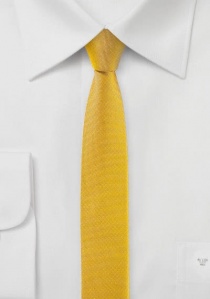 Heren stropdas extra smal goudgeel