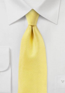 Zakelijke stropdas delicate structuur geel