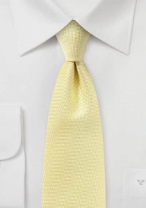 Zachte zakelijke stropdas lichtgeel met zachte