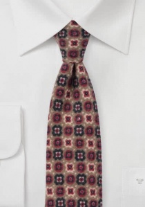 Zakelijke stropdas ornamenten oker