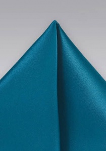 Stijlvolle zakdoek effen turquoise blauw