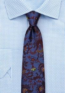 Heren tie tie-randpatroon lichtblauw