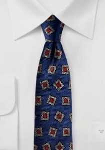 Krawatte Viereck-Embleme dunkelblau